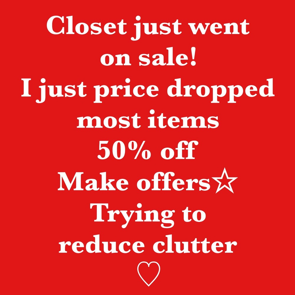 ENTIRE CLOSET ON SALE!